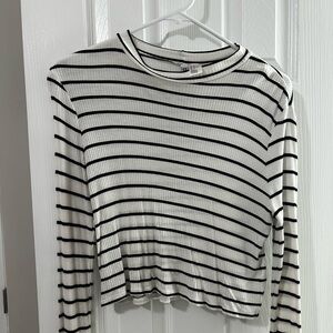 Striped crop long sleeve